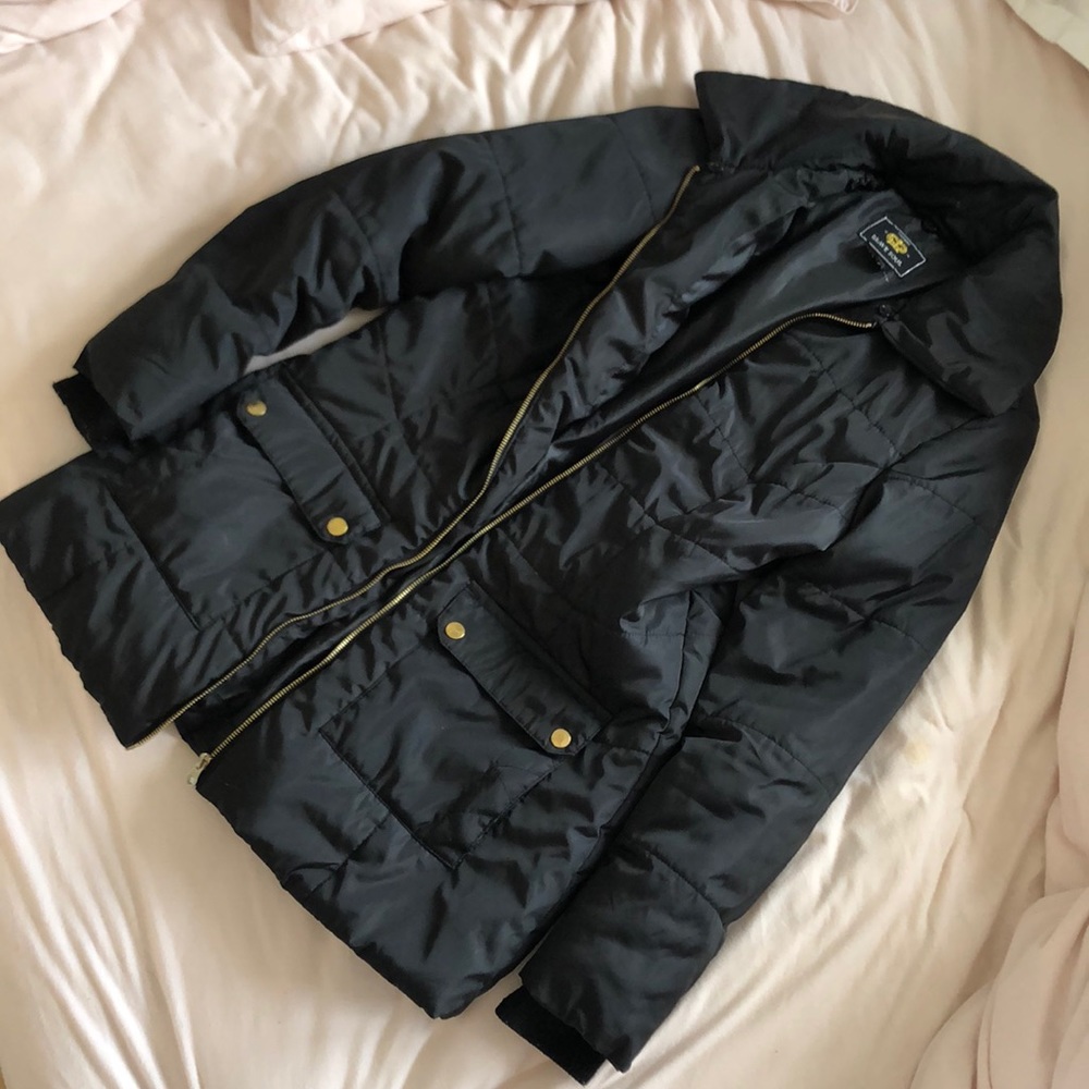 Black Puffy Winter Jacket